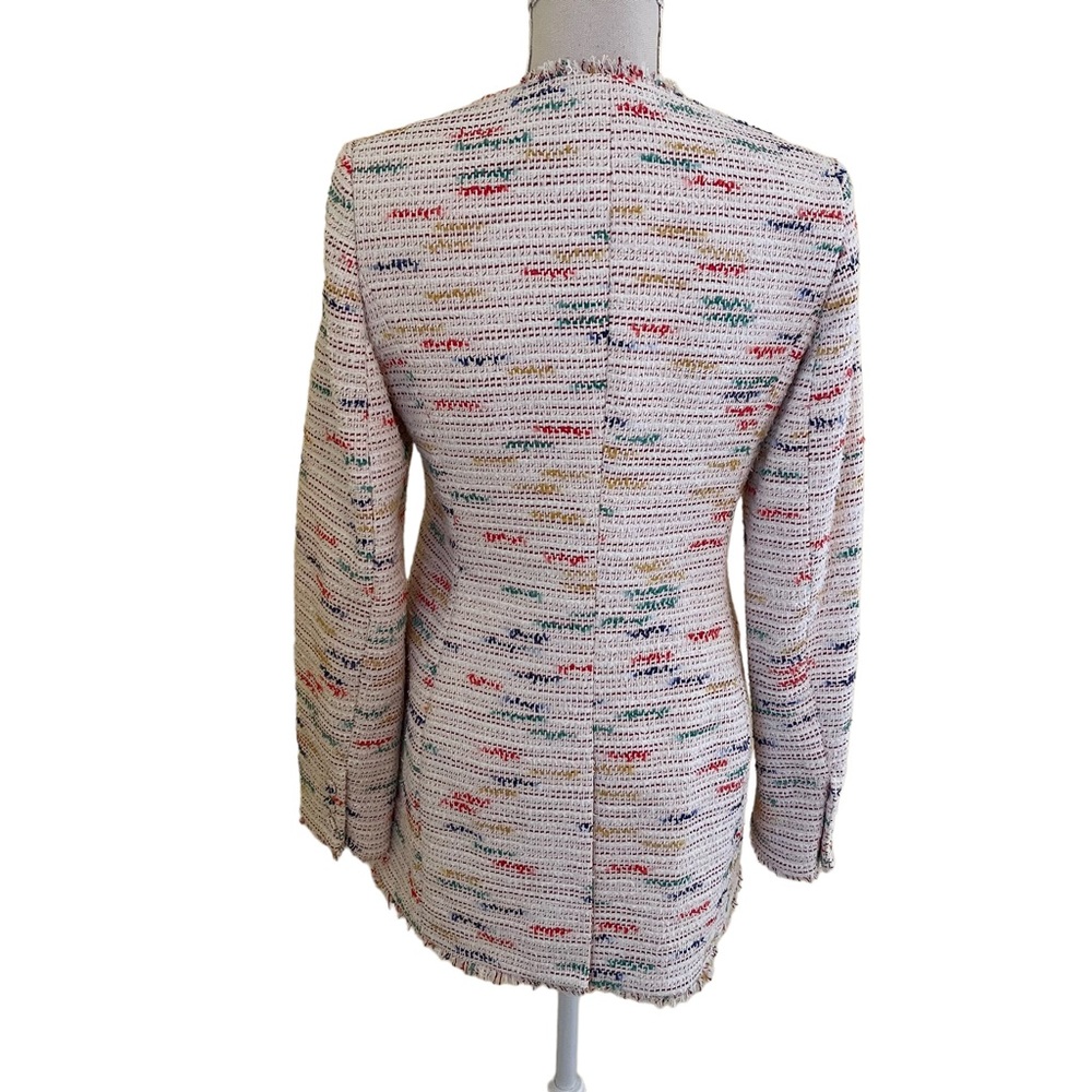 Lela Rose Pearl Multi-Color Slim Tweed Jacket 4 NEW - Picture 8 of 11